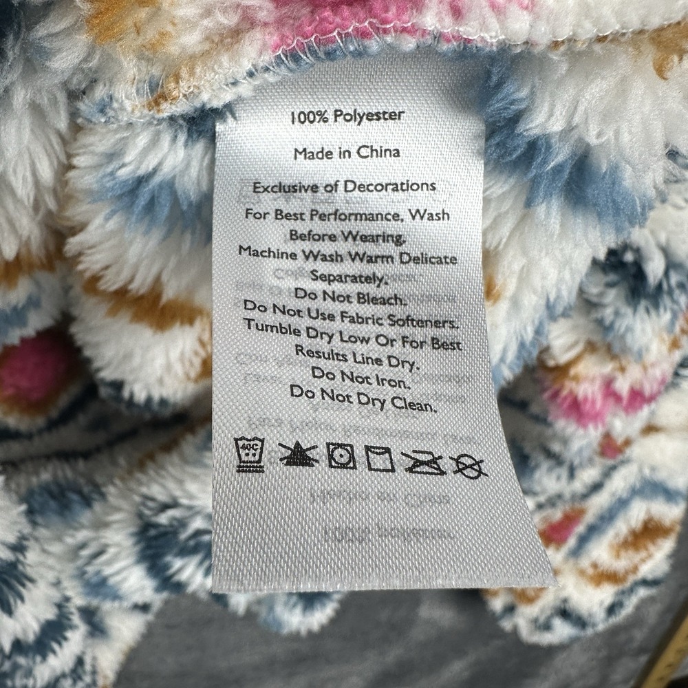 Eddie Bauer Aztec Sherpa Fleece Women's Medium 1/4 Zip Jacket Southwestern NWT - Picture 8 of 13